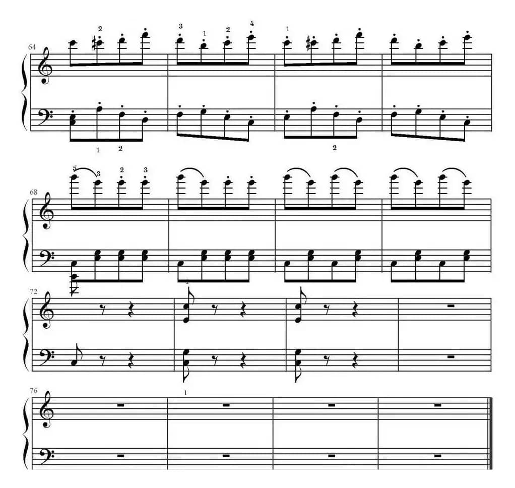 土耳其进行曲（简单版、YidateU制谱）