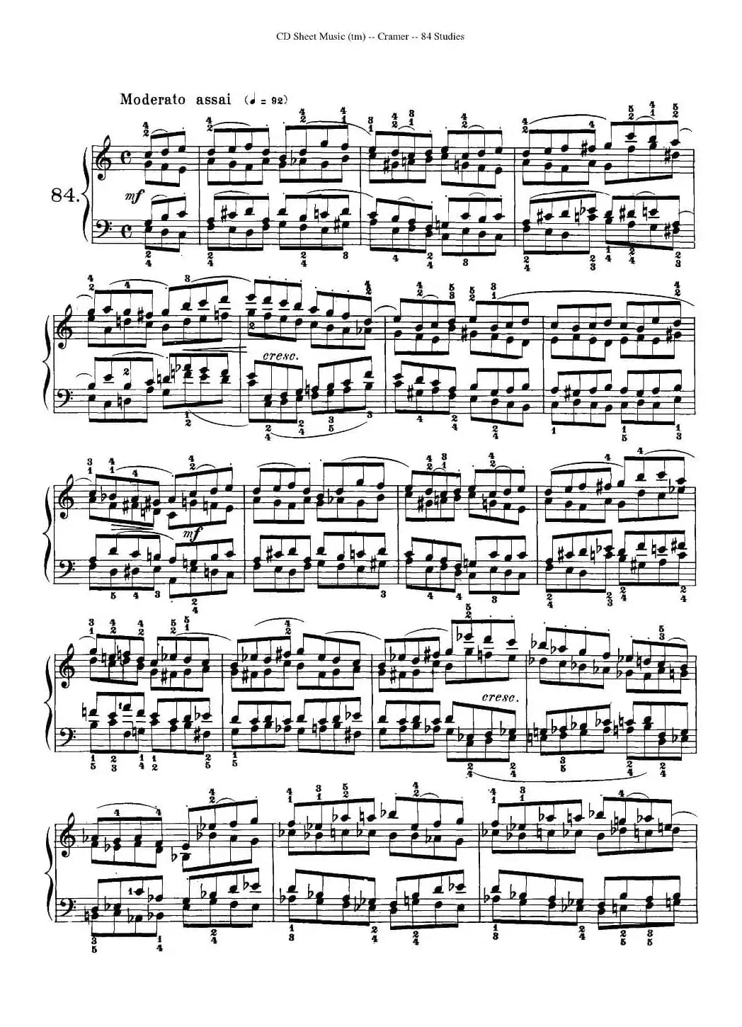 Cramer - 84 exercices（81—84）（克拉莫84首钢琴练习曲）