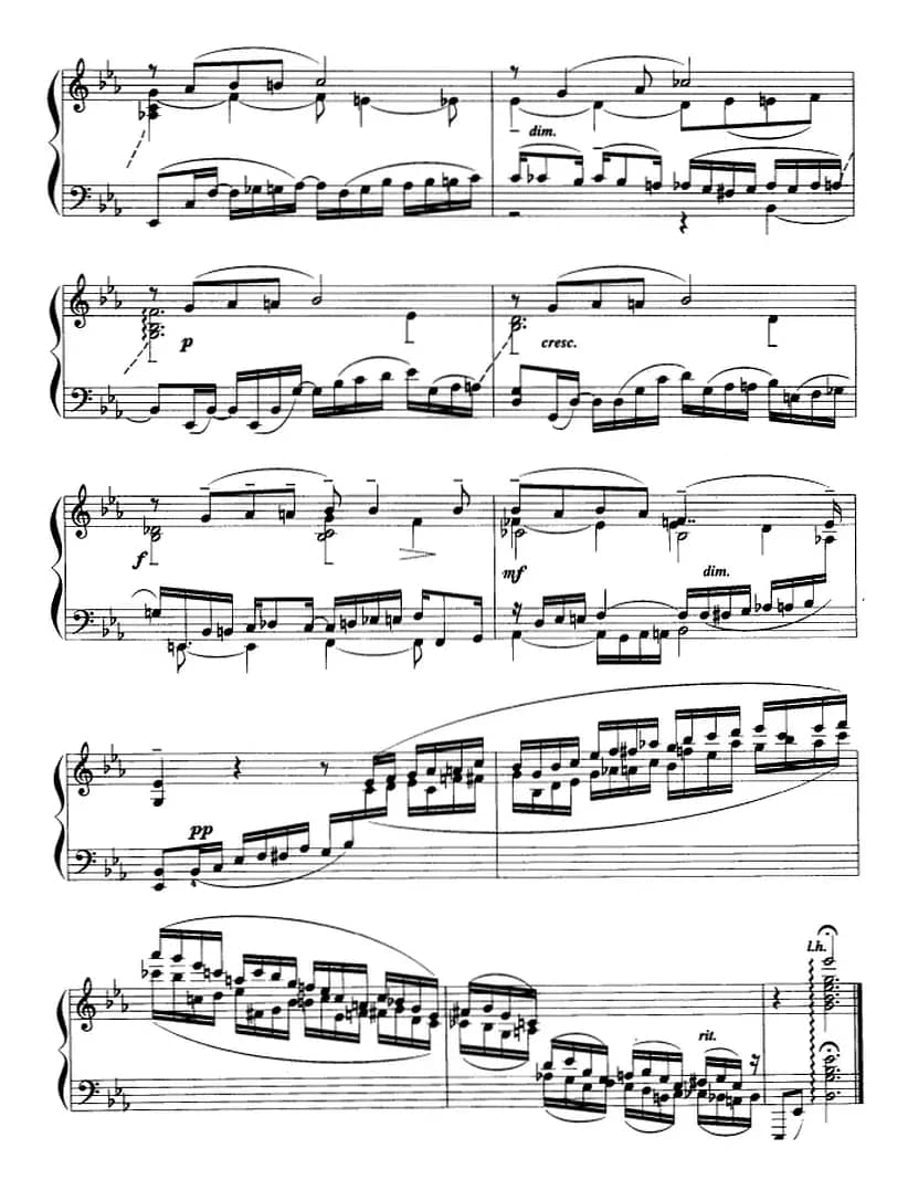 现代钢琴曲：25、bE调前奏曲（Op.23，No.6）