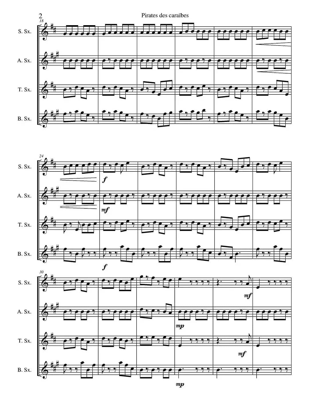 加勒比海盗（四重奏）