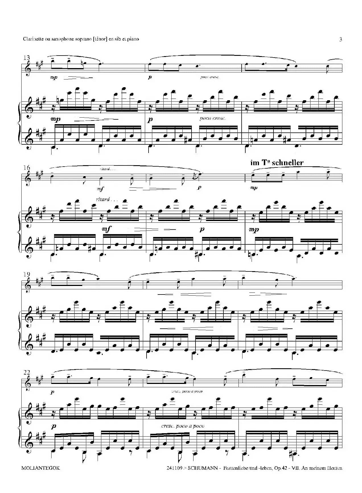 妇女的爱情与生活 Op42·Ⅶ（高音萨克斯+钢琴伴奏）