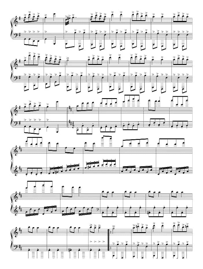 天堂与地狱序曲乐谱