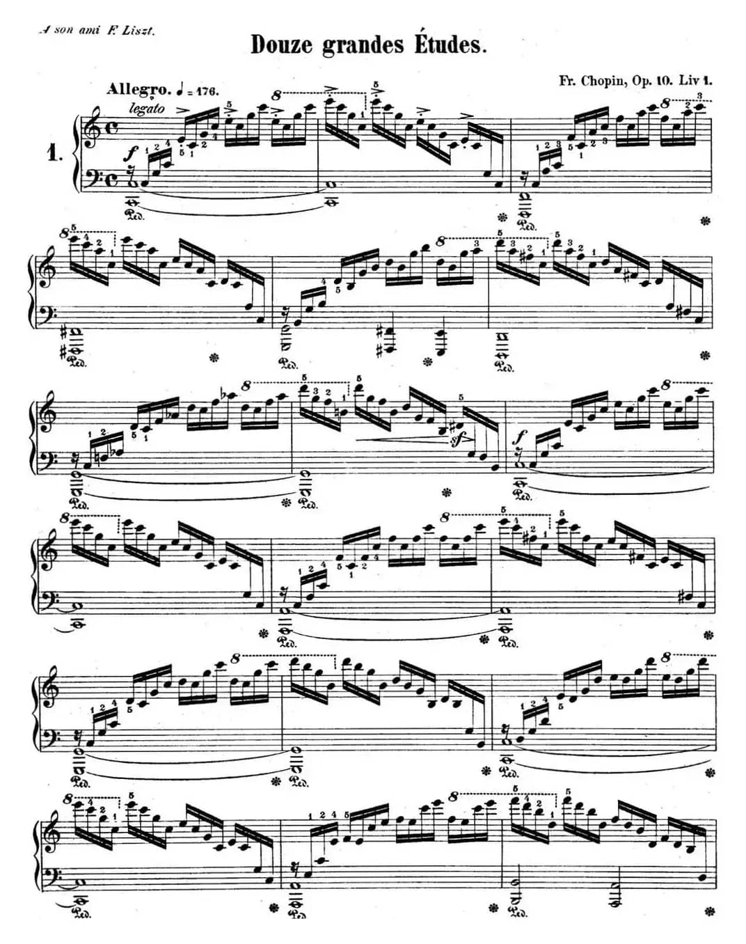 肖邦练习曲1 Op.10 No.1 C大调 C major