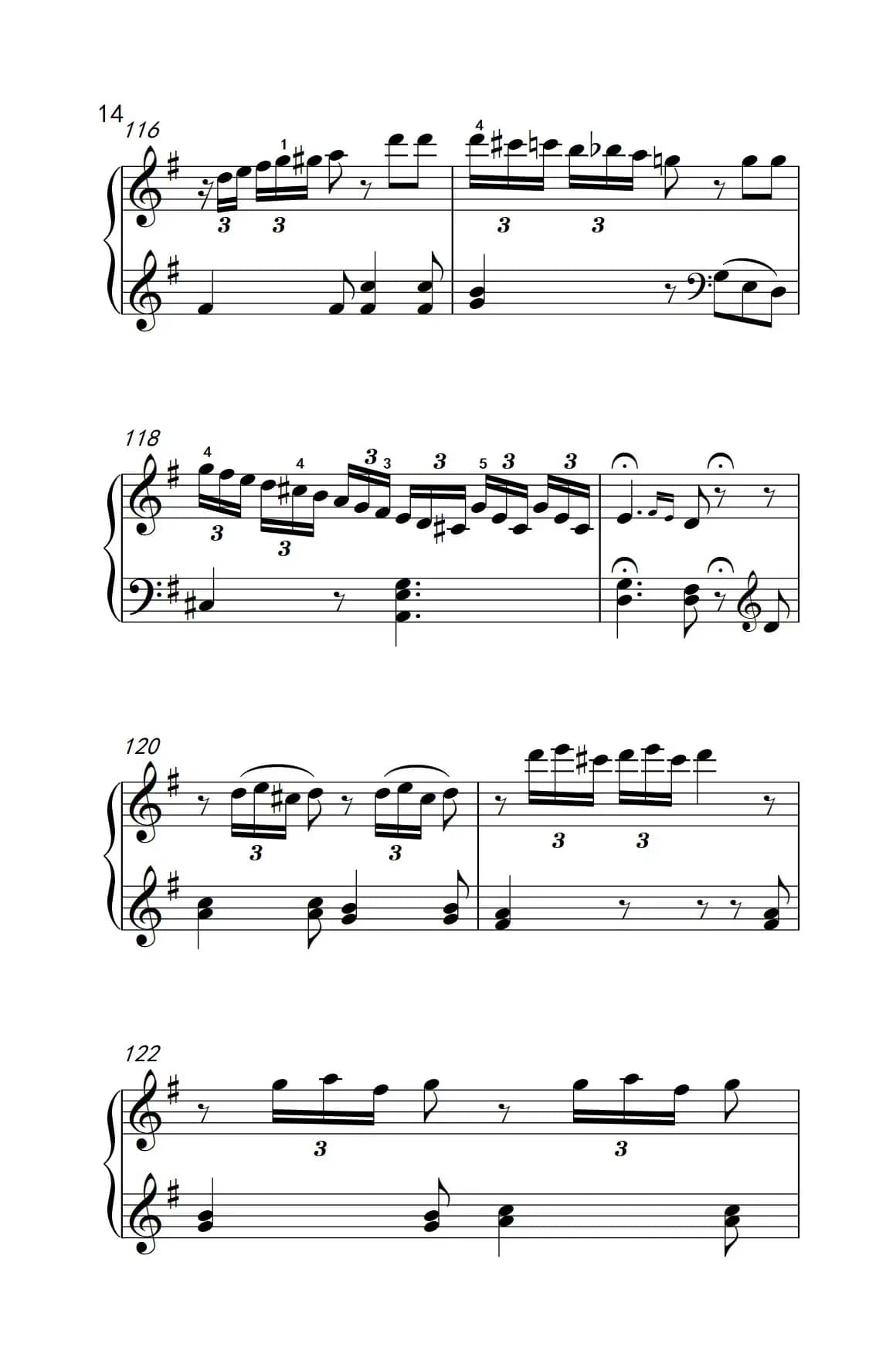 第七级2.G大调变奏曲 贝多芬（中央音乐学院 钢琴（业余）考级教程 7-9级）