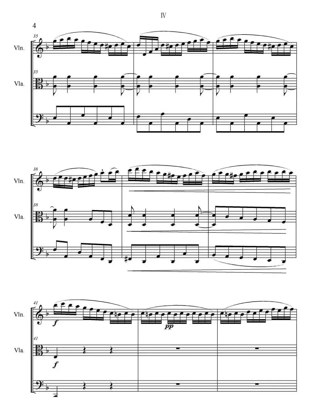 Serenate（String Trio）（D大调弦乐三重奏Op.8,IV）