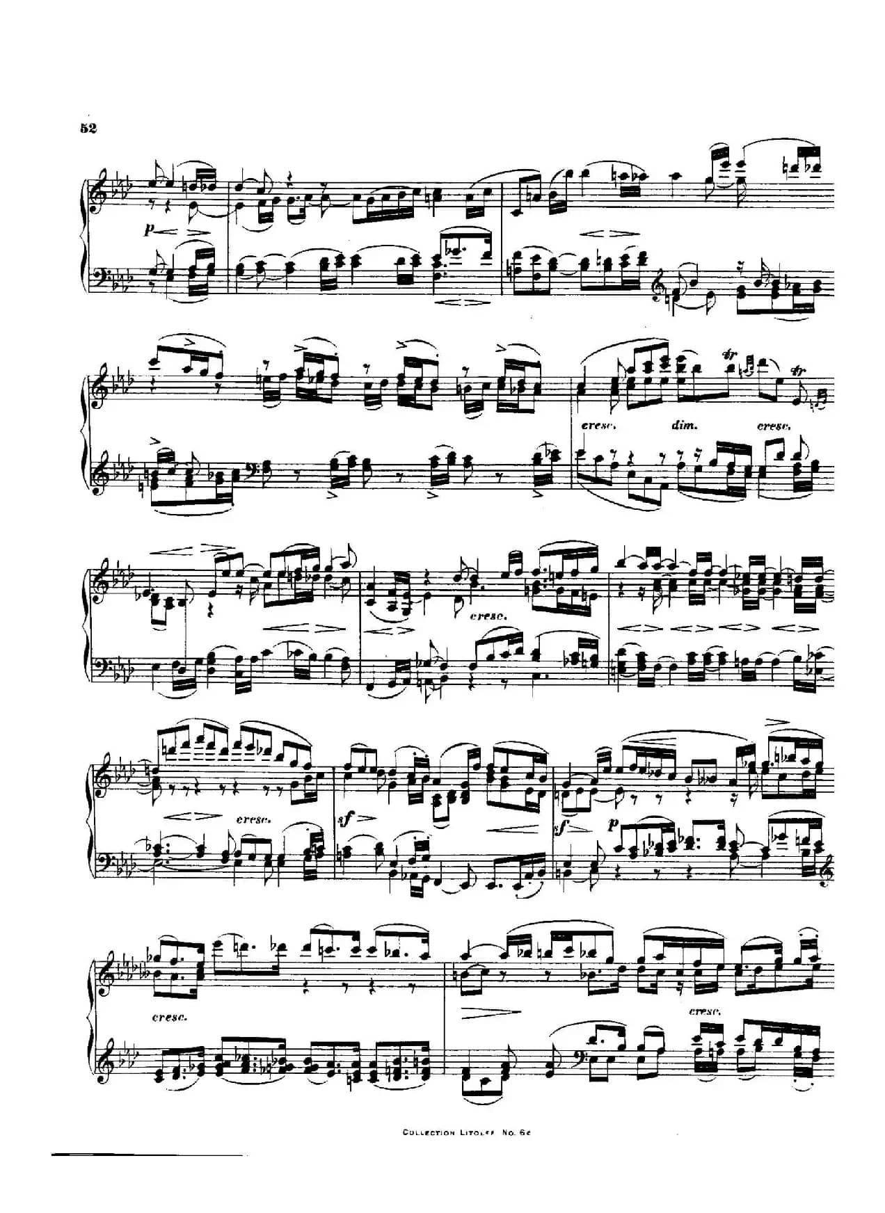 降E大调第十二弦乐四重奏（钢琴独奏版）