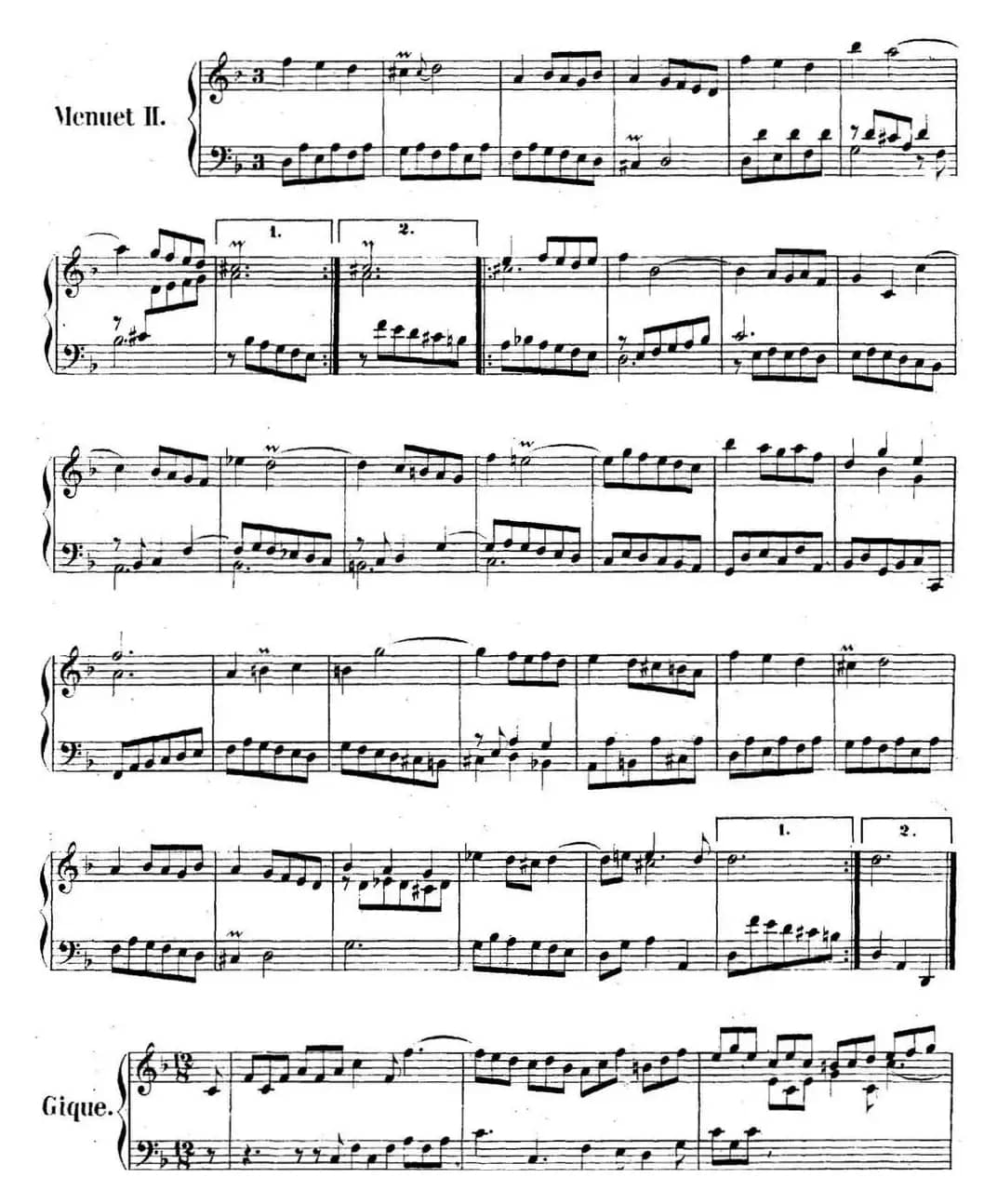 英国组曲No.4 巴赫 F大调 4th Suite BWV 809