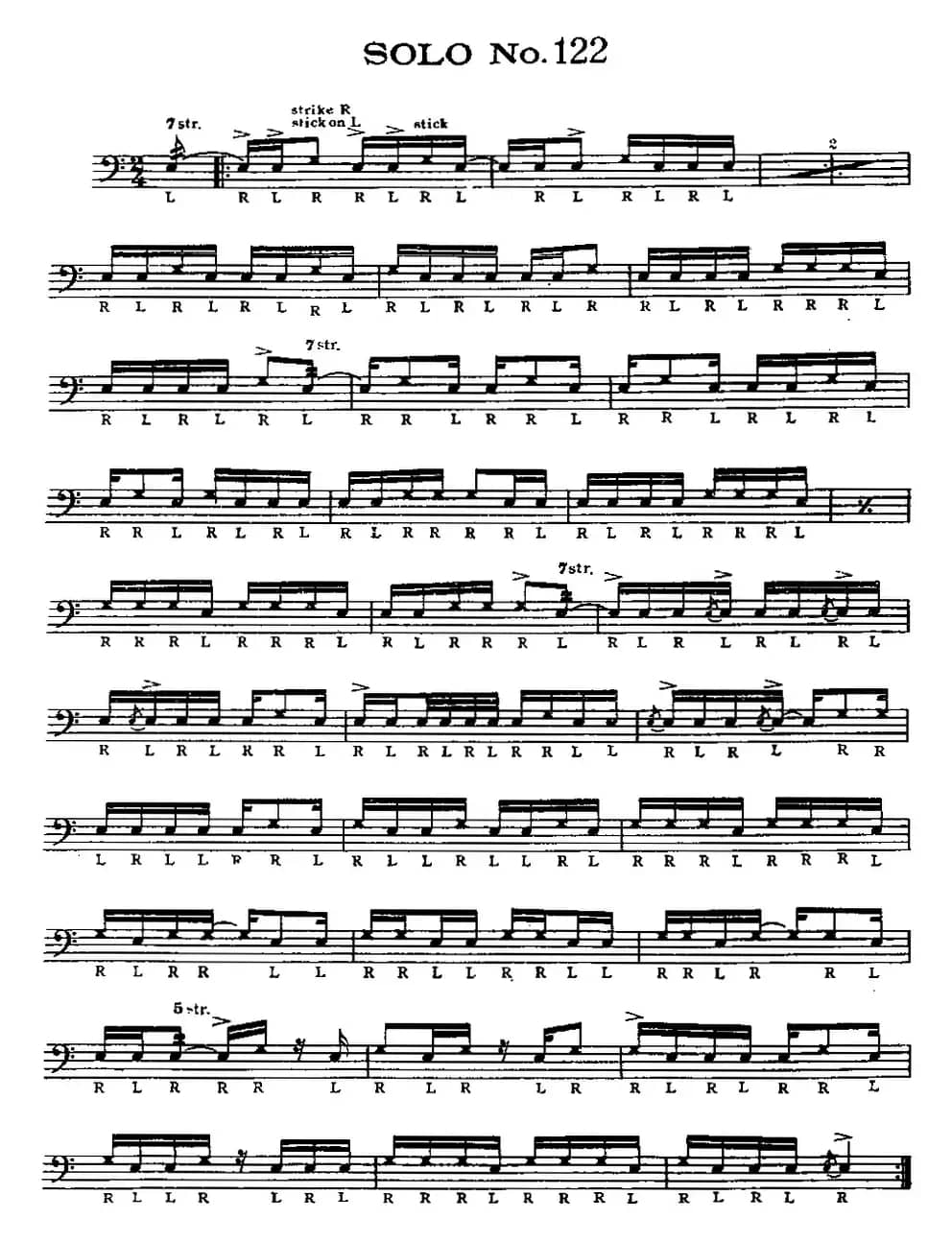 美国军鼓 SOLO No.121-125（爵士鼓谱）