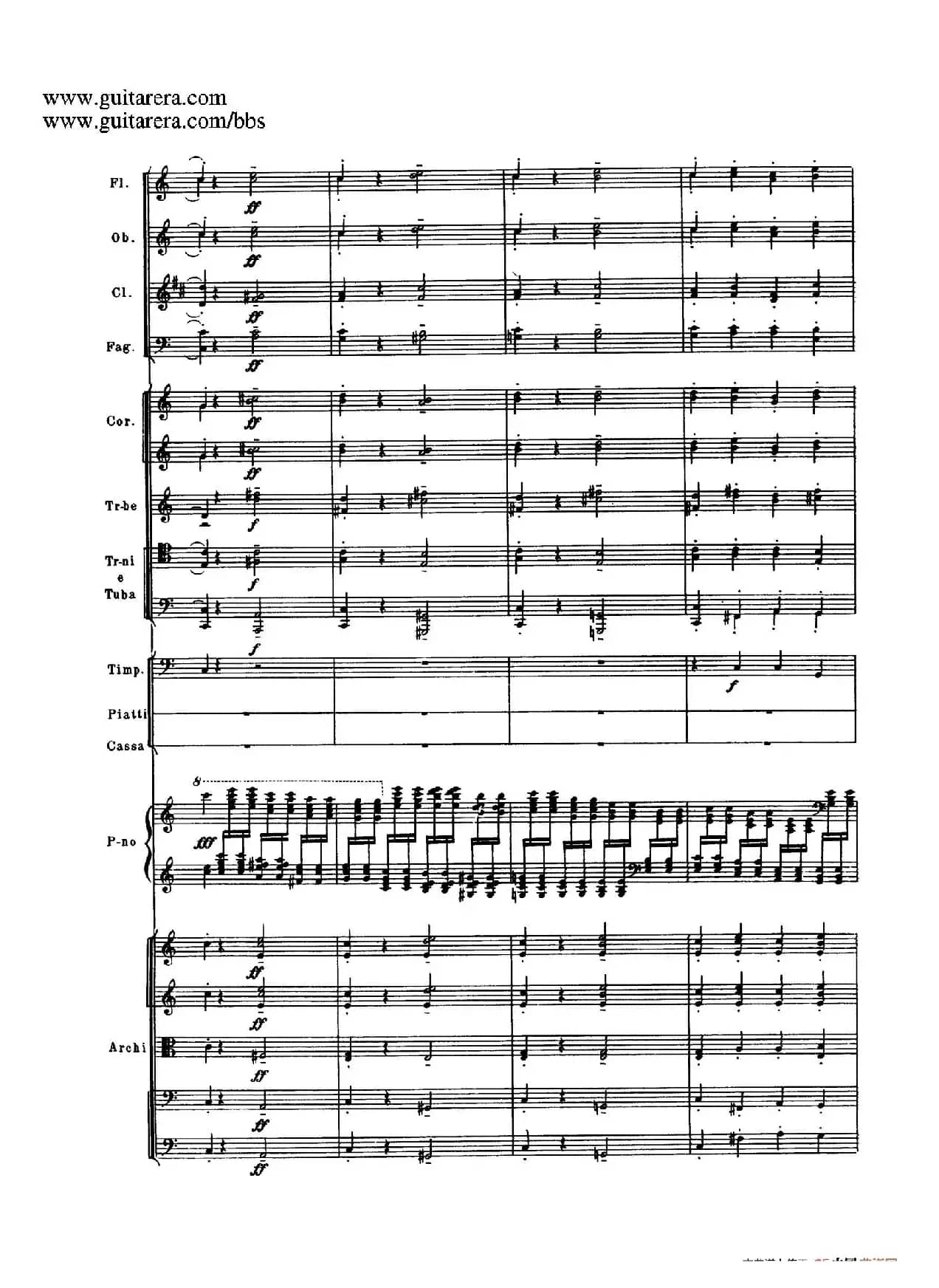 c小调第二钢琴协奏曲 Op.18（第三乐章总谱P25——37）