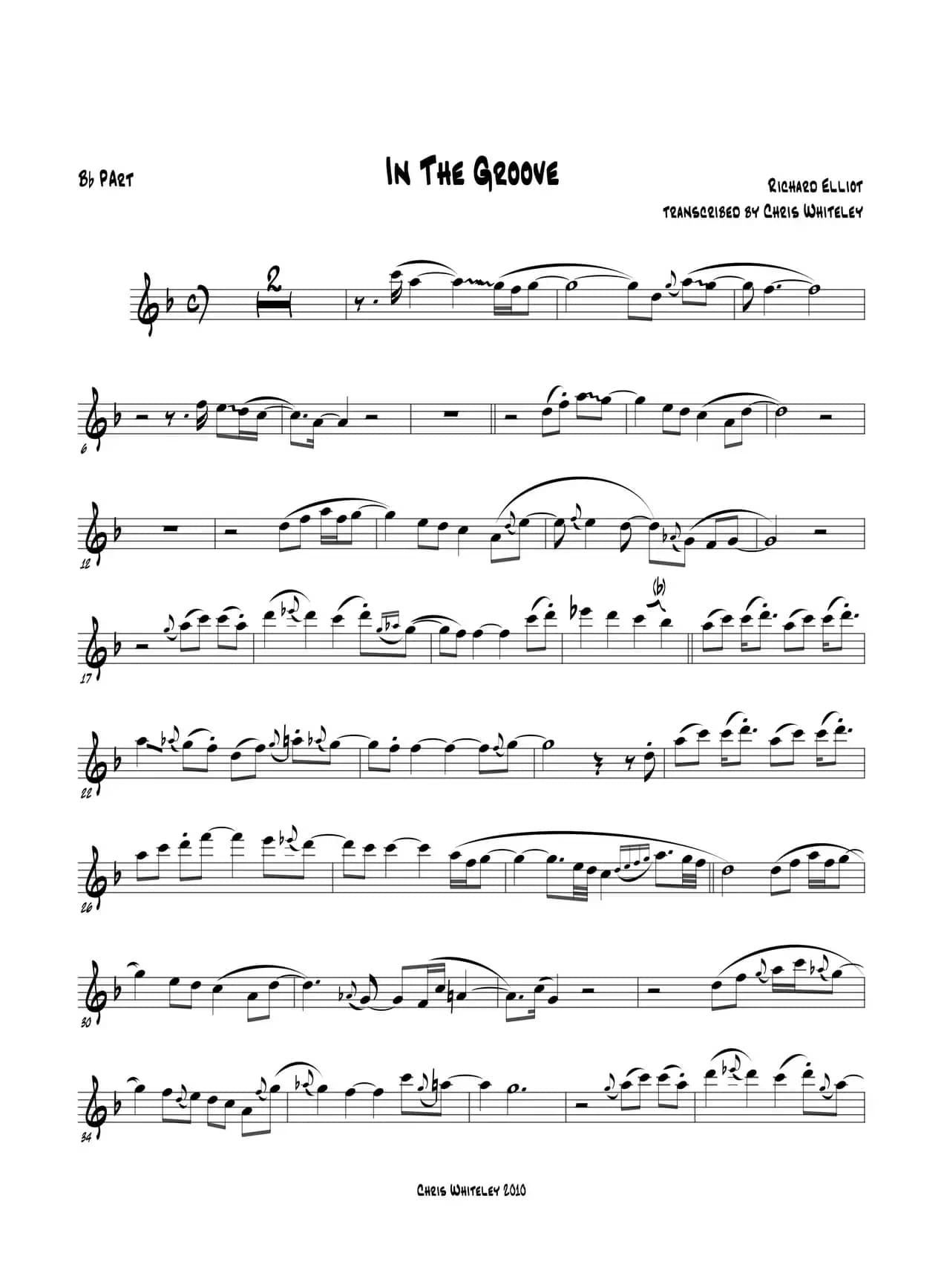 In The Groove（次中音萨克斯）