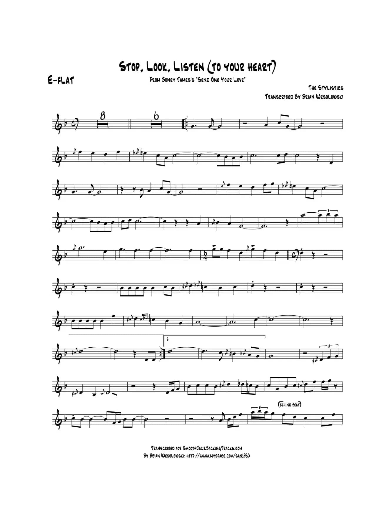 Stop Look Listen（中音萨克斯）