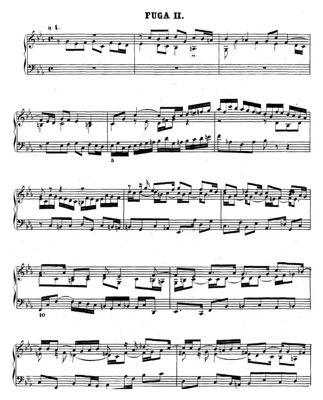巴赫《平均律钢琴曲集·第二卷》之赋格曲（NO.2）