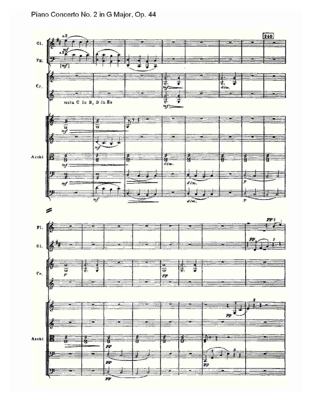 G大调第二钢琴协奏曲, Op.44第一乐章（一）