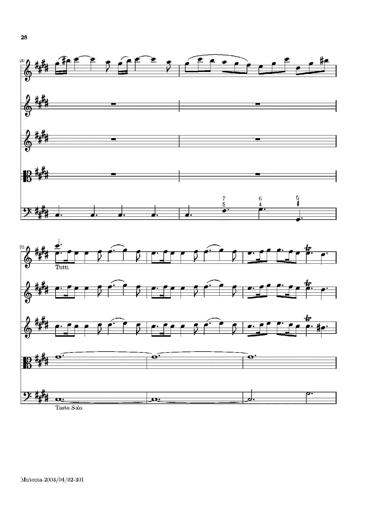 La Primavera·Spring（四季·春）（弦乐协奏曲总谱）