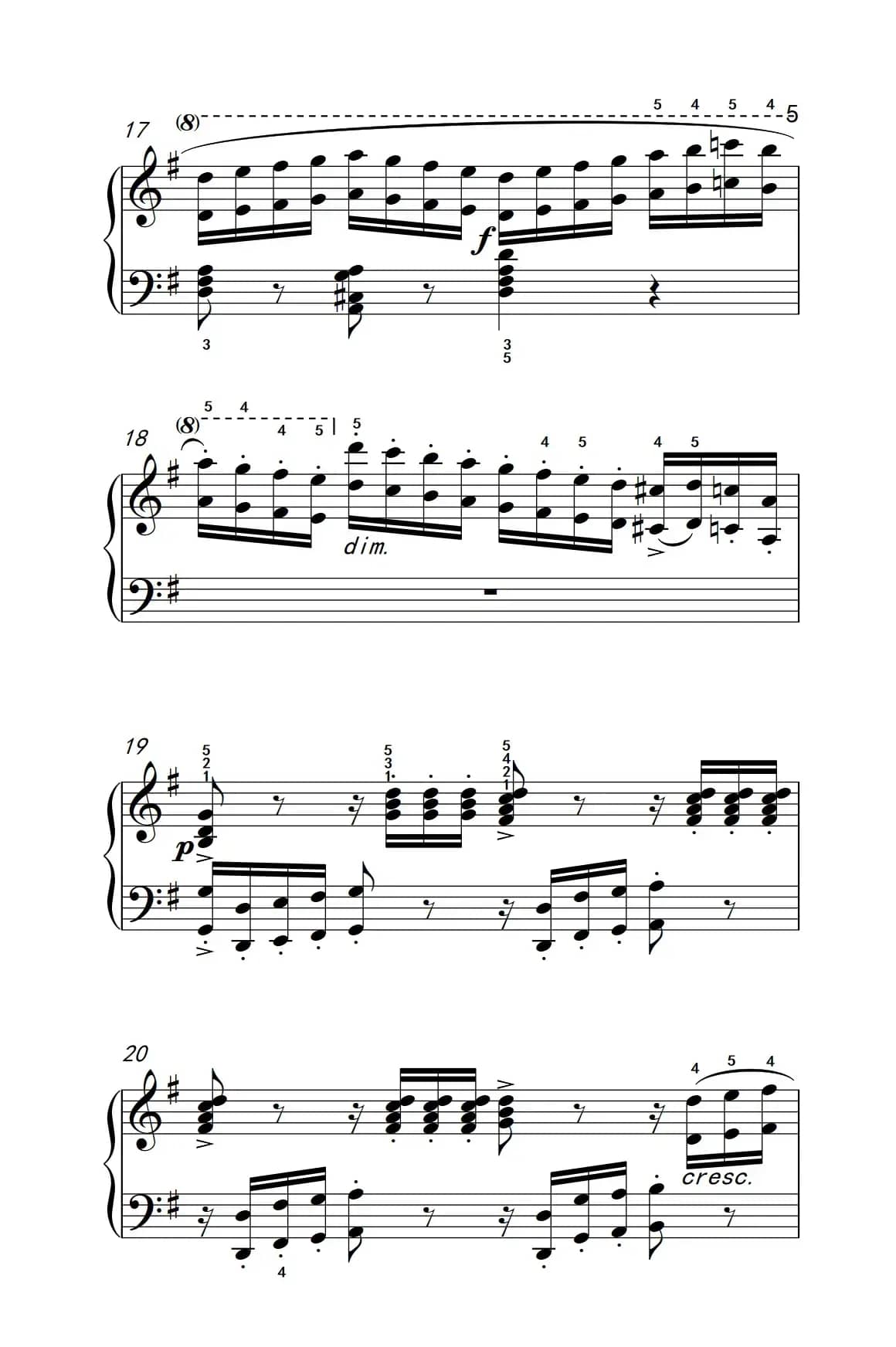 车尔尼钢琴八度练习曲 553（2）