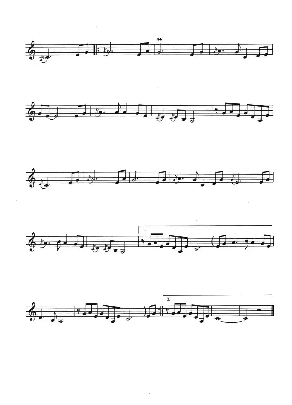 美人呤（五线谱）