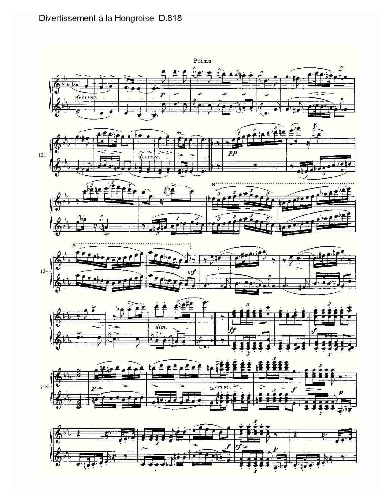 Divertissement à la Hongroise D.818