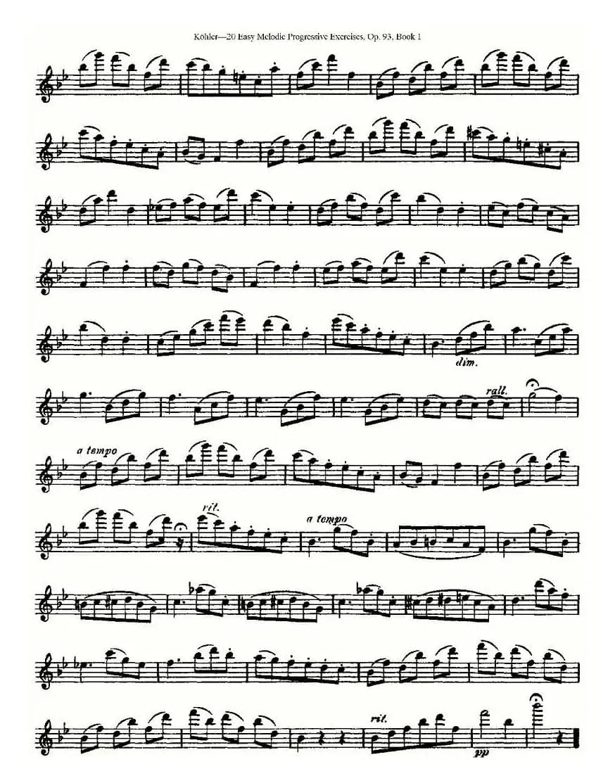 柯勒练习曲作品93号（一）
