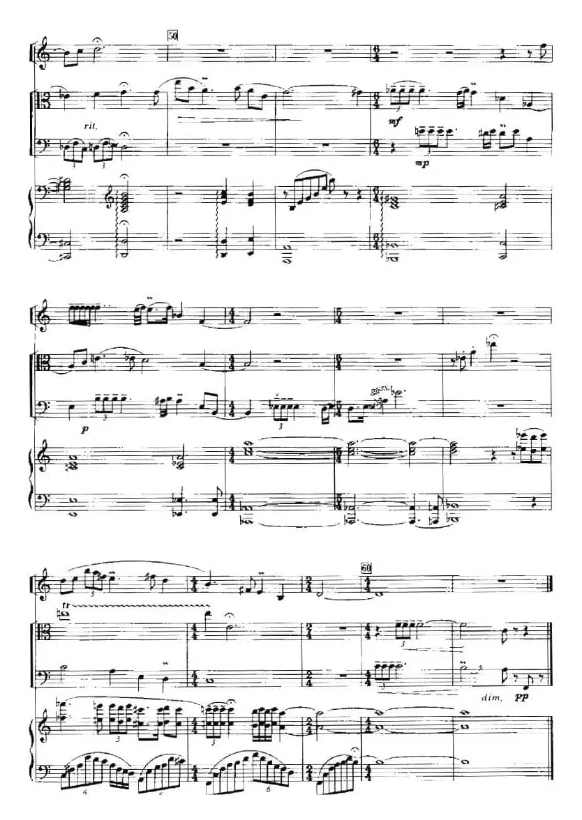 默契（中提琴+大提琴+钢琴+单簧管）