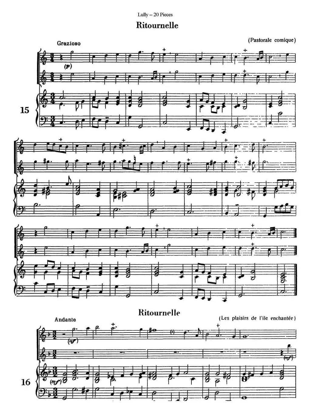 卢黎20首长笛附带钢琴伴奏曲