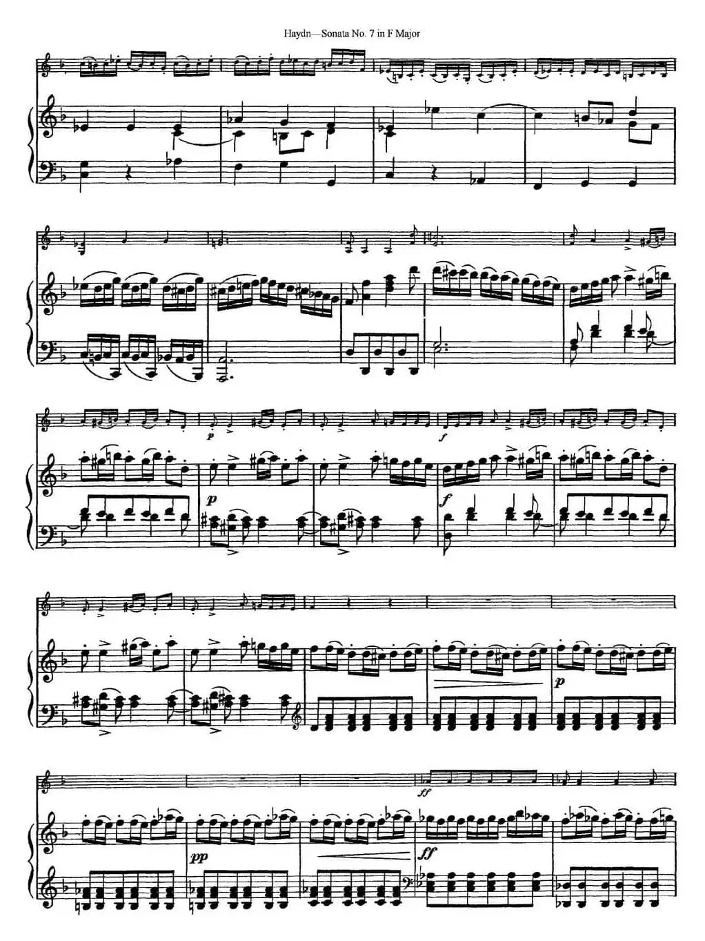 Violin Sonata No.7 in F Major（小提琴+钢琴伴奏）