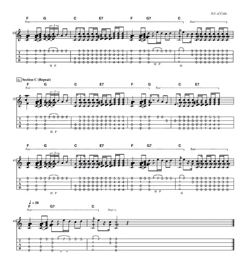 Imagine（尤克里里指弹谱）