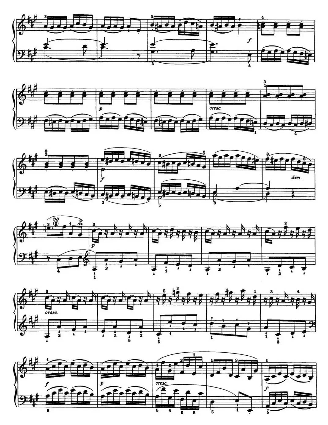 海顿 钢琴奏鸣曲 Hob XVI 30 in A major