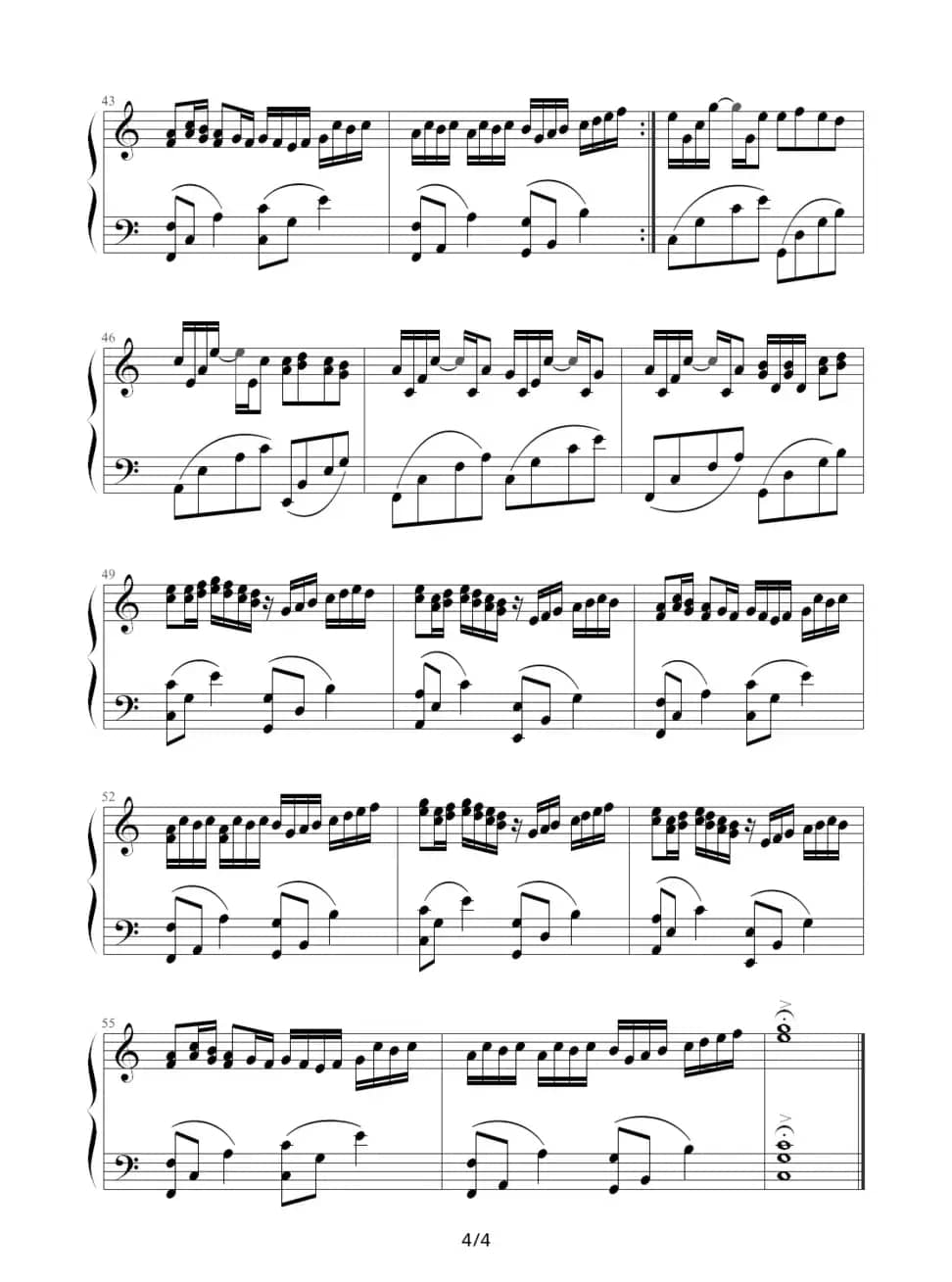 Canon (with piano)（《我的野蛮女友》中的完整版）