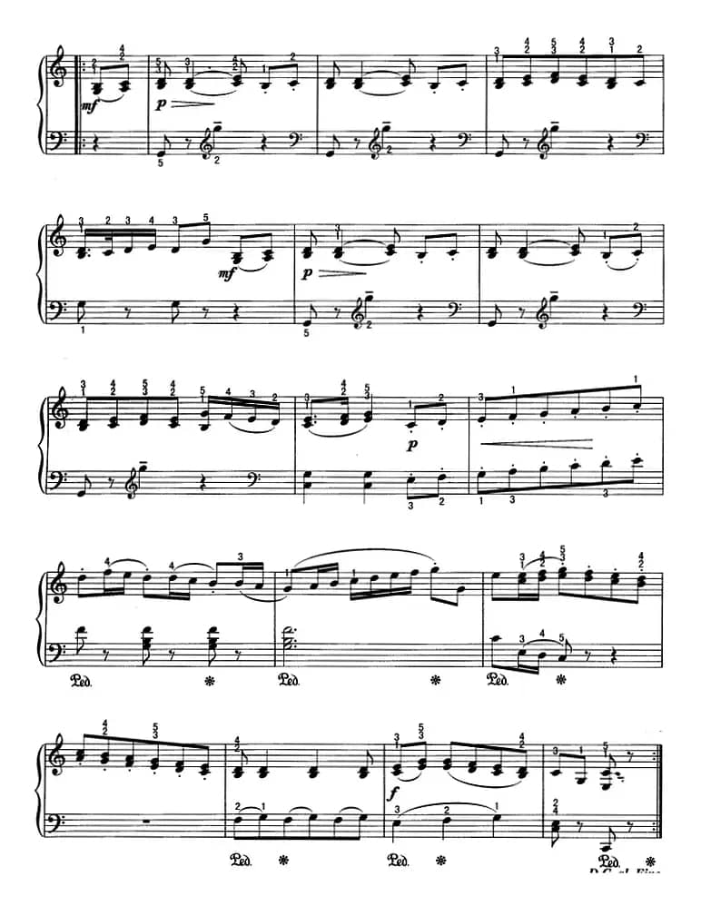 不可不弹的世界钢琴名曲：小步舞曲