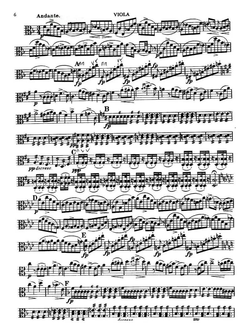 TROUT QUINTET（鳟鱼五重奏）（中提琴分谱）