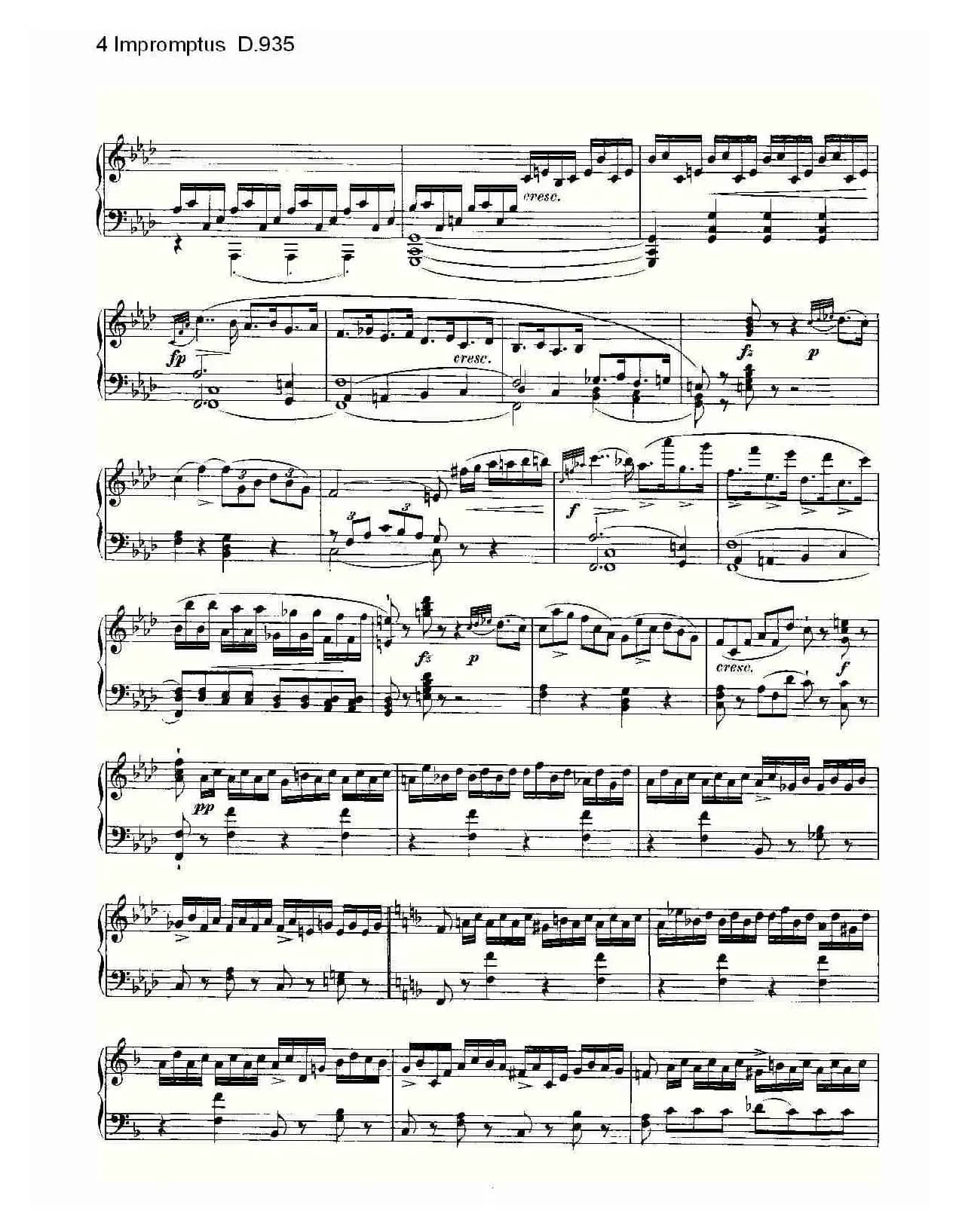 4 Impromptus D.935（4人即兴演奏D.935）