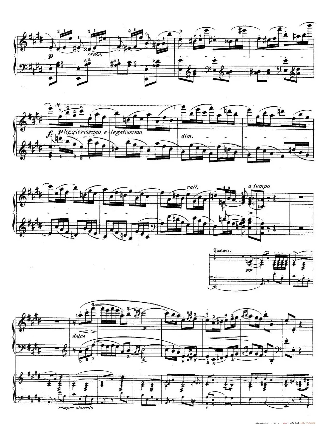 e小调第一钢琴协奏曲 Op.11((钢琴独奏版·第三乐章)