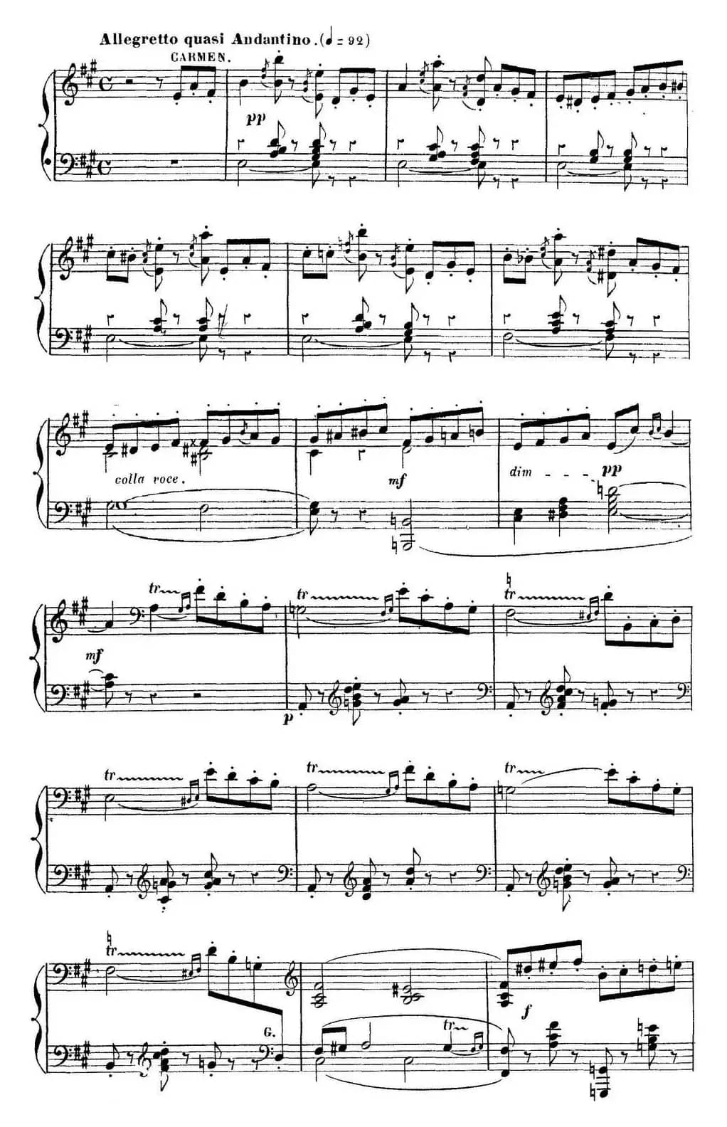 Carmen for Solo Piano（卡门全剧钢琴独奏版）（No.18）