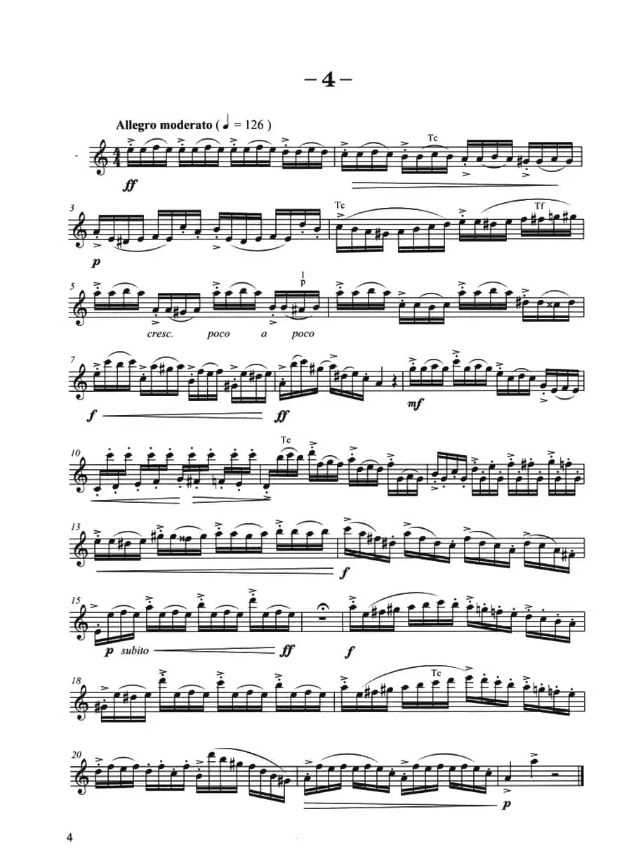 菲林萨克斯管练习曲（4）