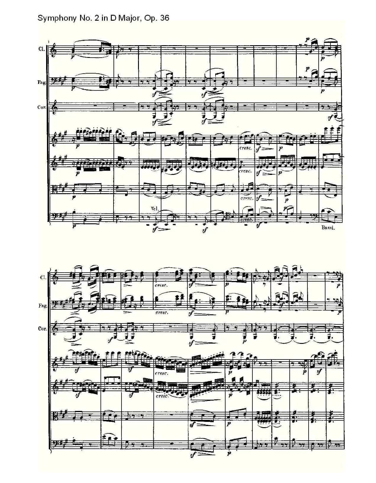 D大调第二交响曲 Op.36 第二乐章