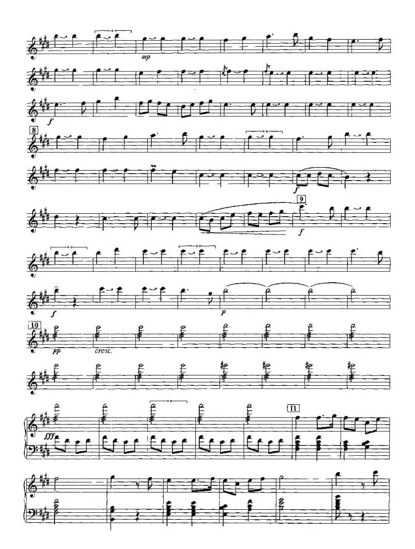 打虎上山（电子琴合奏第一声部分谱）