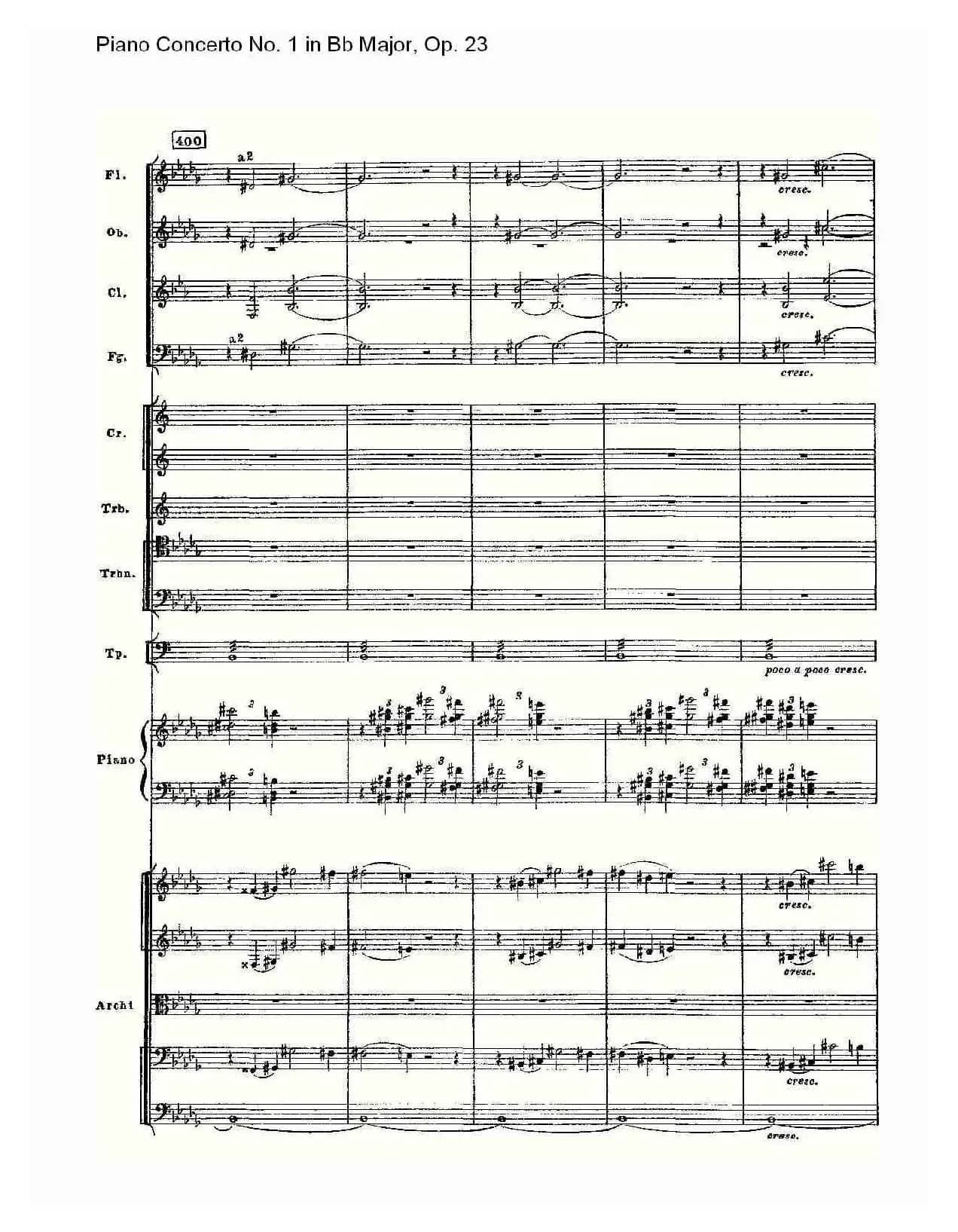 Bb大调第一钢琴协奏曲,Op.23第一乐章第二部（一）