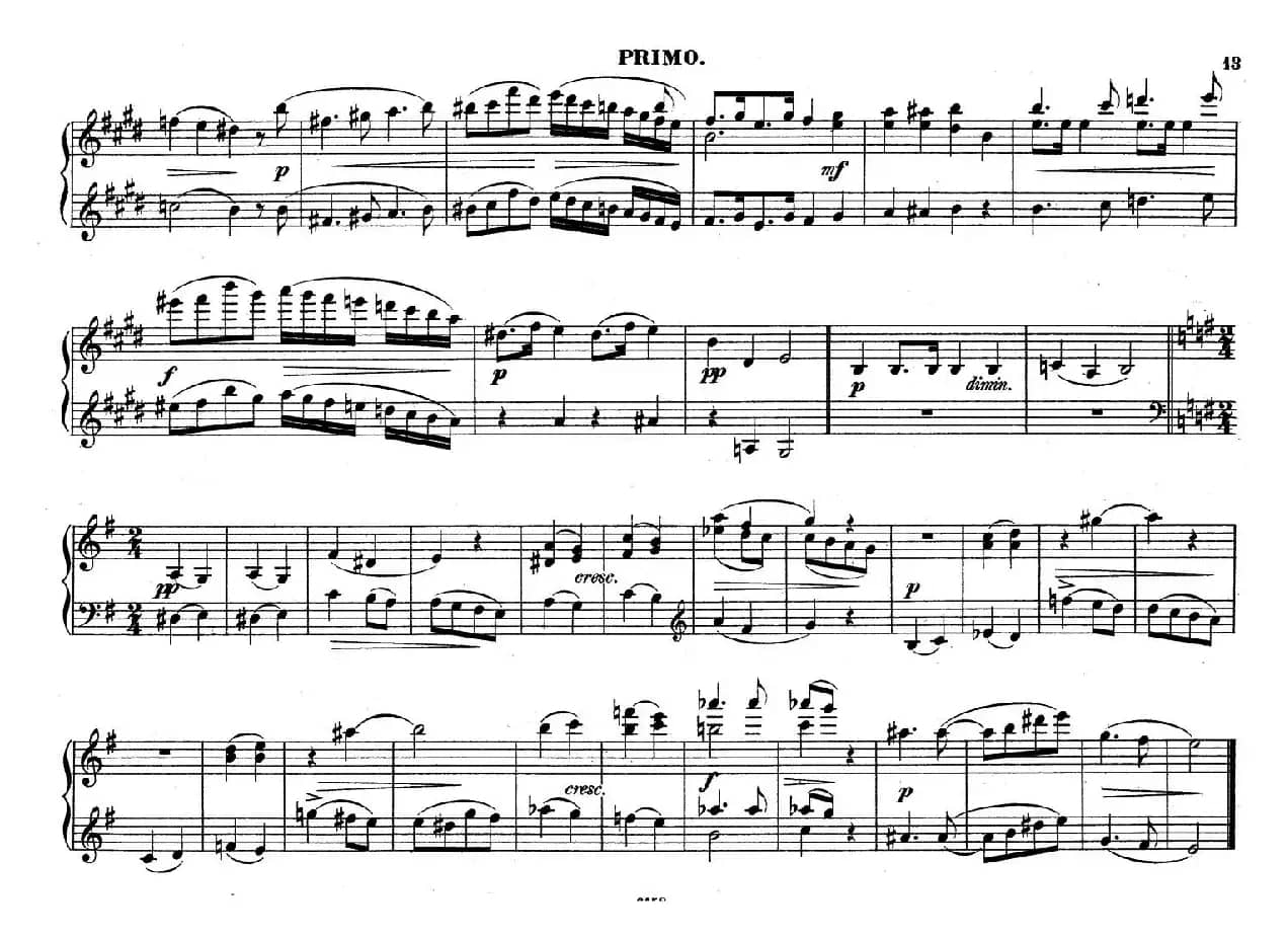 Zwolf Original-Compositionen fur Pianoforte zu 4 Handen Op.57（12首四手联弹小品·11）