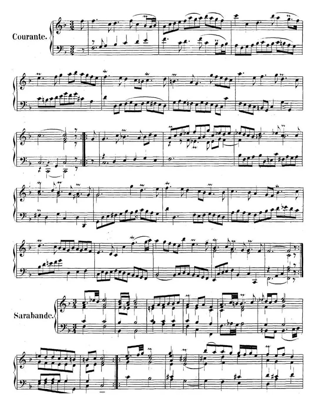 英国组曲No.4 巴赫 F大调 4th Suite BWV 809