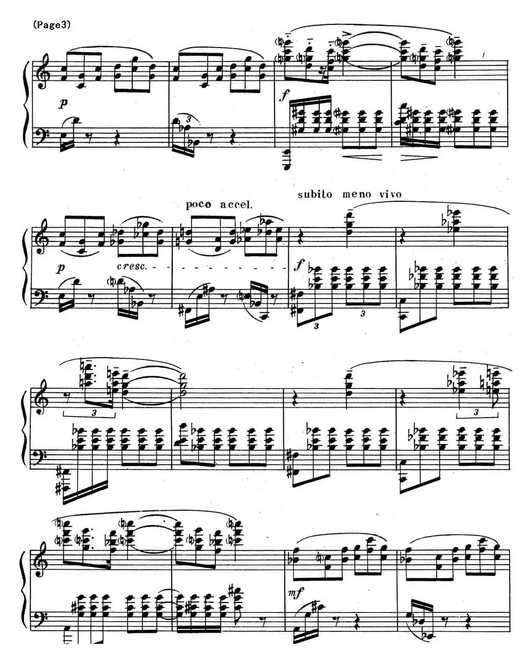 斯克里亚宾3首钢琴练习曲 Op65（No.3）