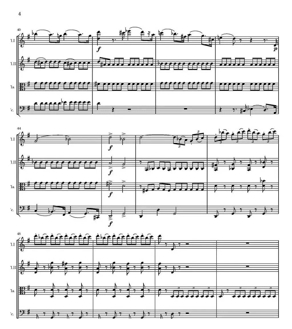 String Quartet nr.18 in E minor（E小调弦乐四重奏、P1-15）