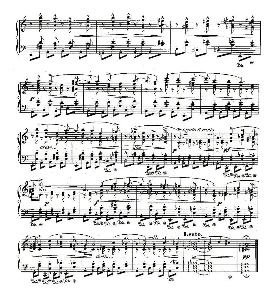 肖邦钢琴练习曲，Op.25之四