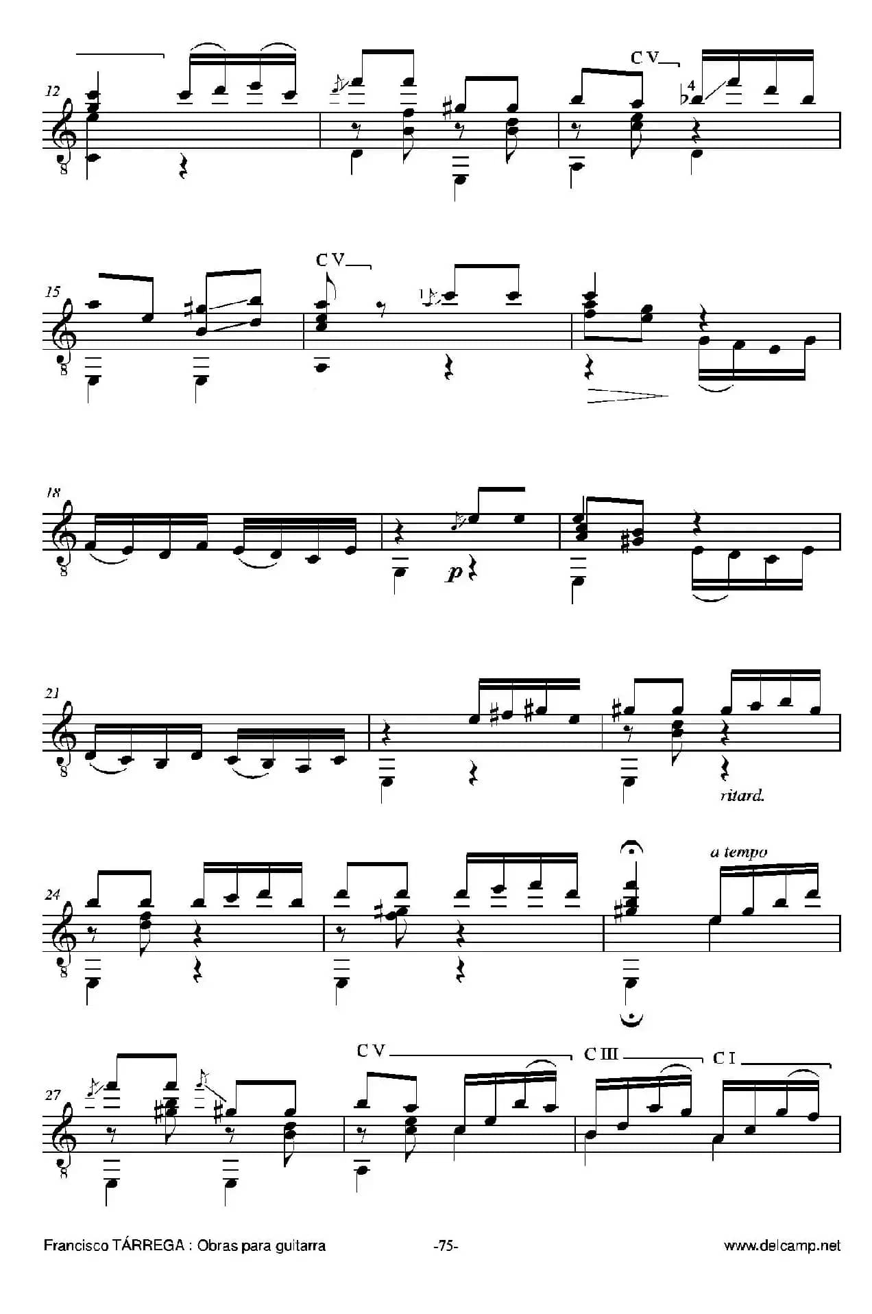 《塔雷加作品全集》第5部分（古典吉他）