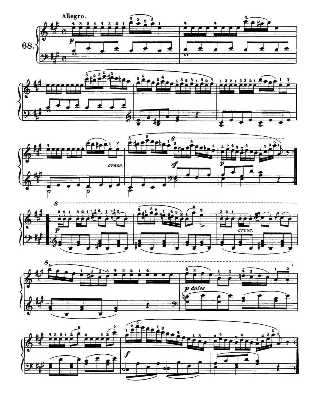 One Hundred and Ten Easy and Progressive Exercises Op.453(车尔尼110首简易练习曲 61——71)