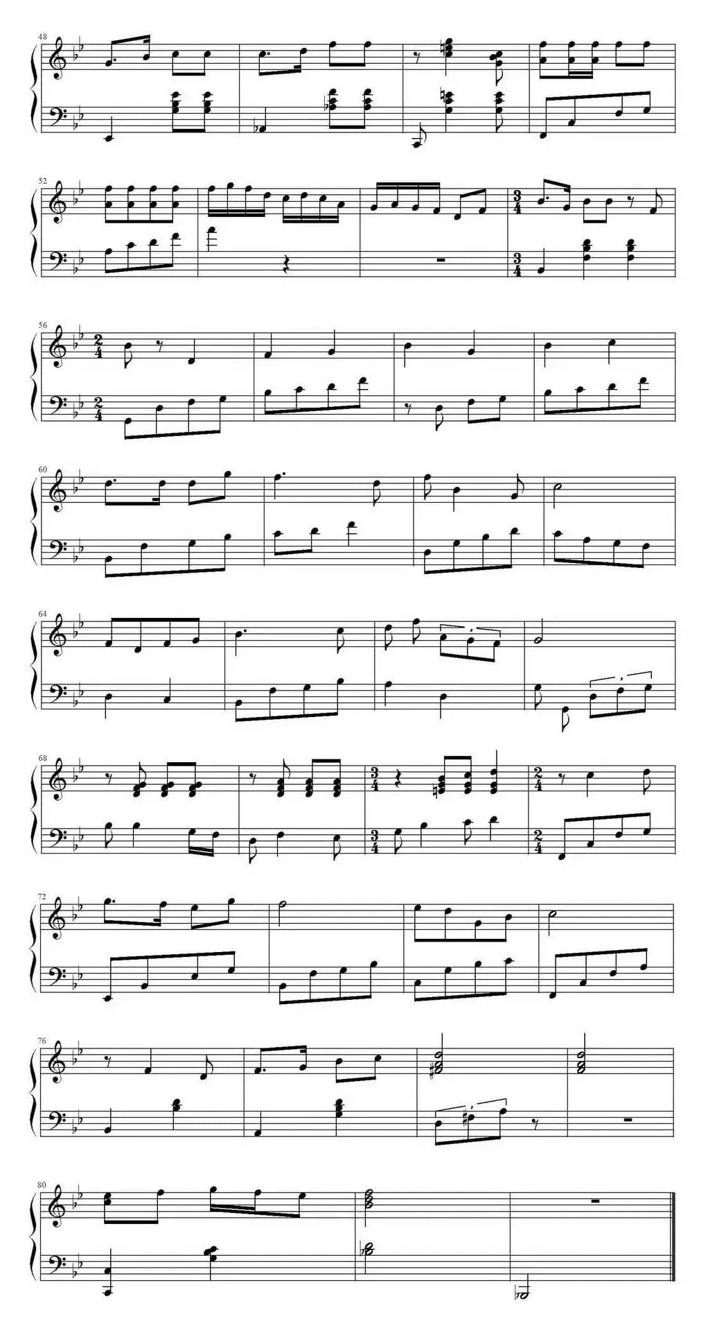 唱支山歌给党听（弹琴吧制谱版）