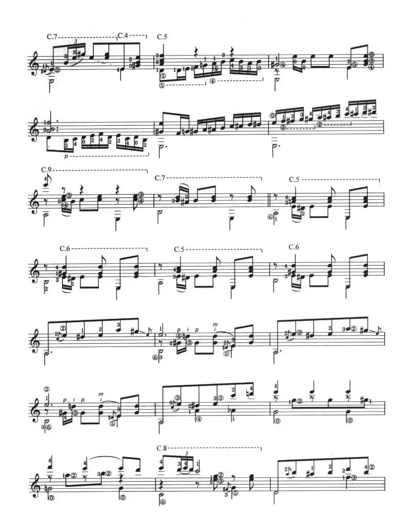 古典吉他考级九级外国乐曲B组（1、西班牙小夜曲）