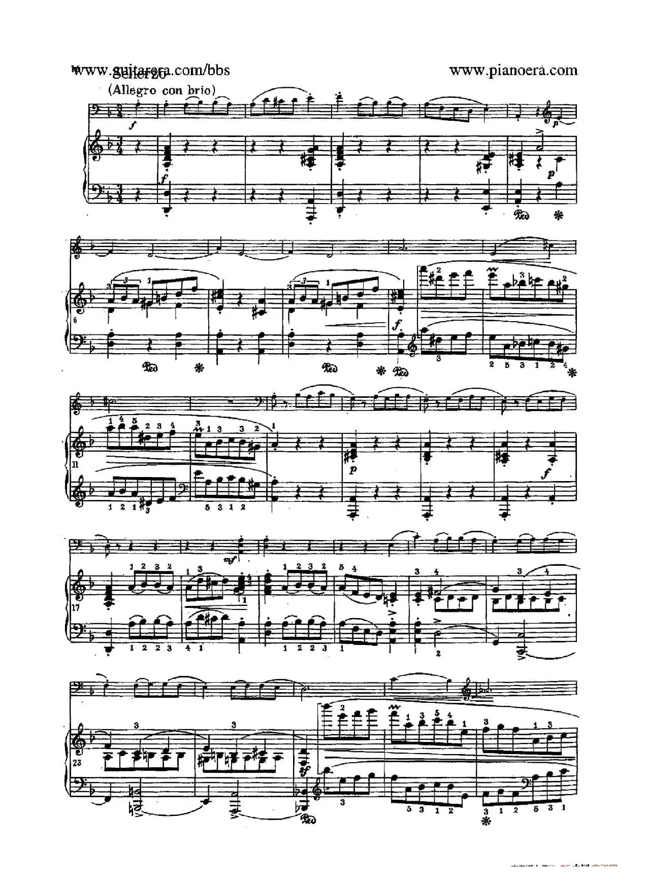 Sonata for Cello and Piano in g Minor Op.65（g小调大提琴奏鸣曲·大提琴+钢琴）