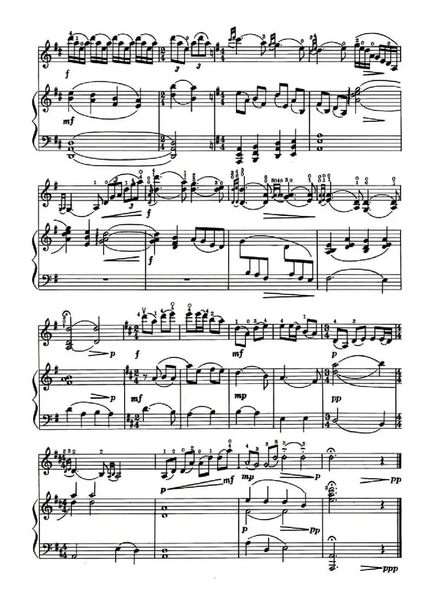 大河涨水沙浪沙（小提琴+钢琴伴奏）