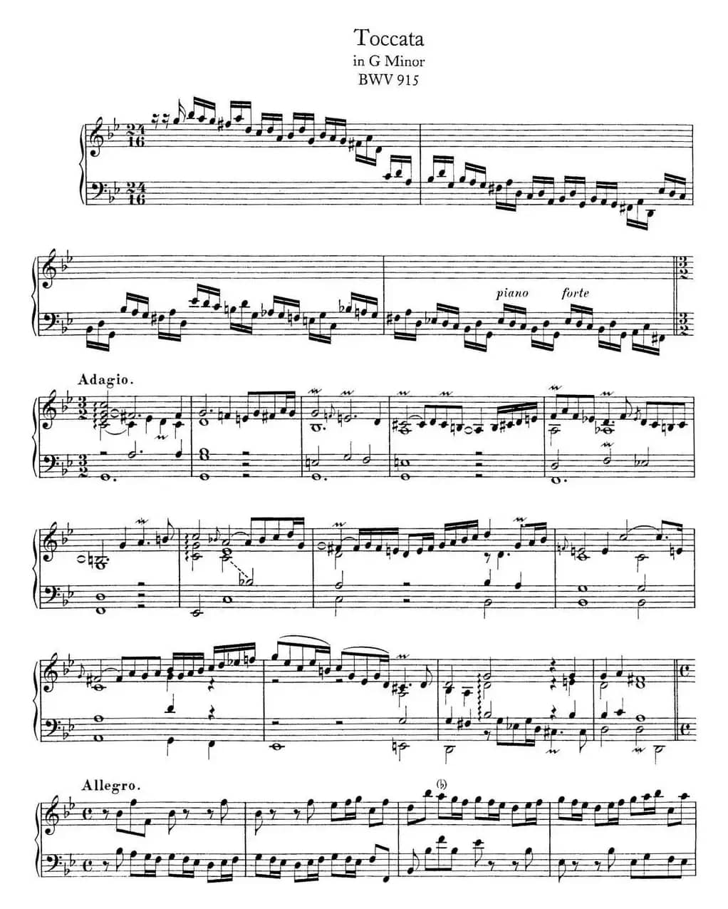 Toccata BWV 915(7首托卡塔·No.6 g小调)