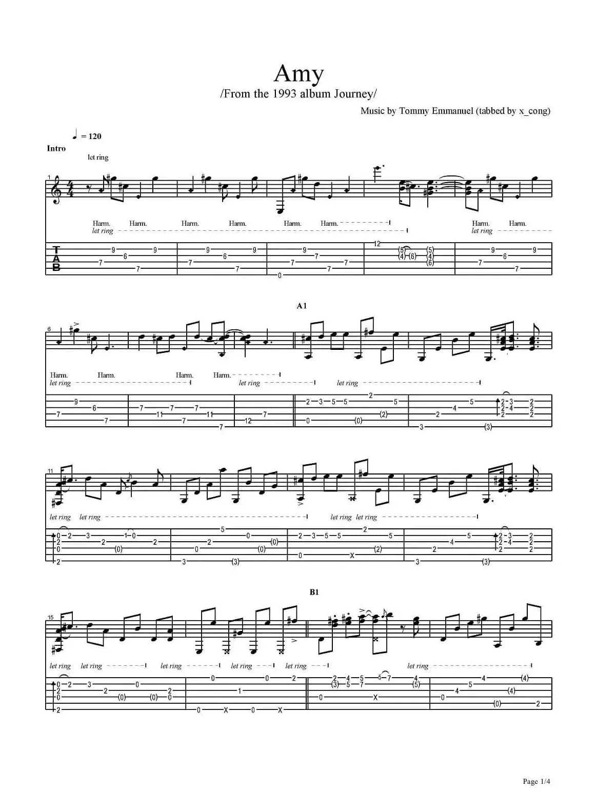 tommy emmanuel：amy-version-2（指弹吉他）